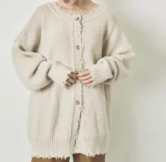 titivate/前後2wayダメージニットカーディガン