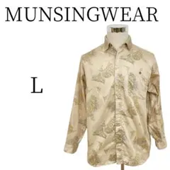 MUNSINGWEAR マンシングウェア ベージュ柄物 シャツ Lのサムネイル