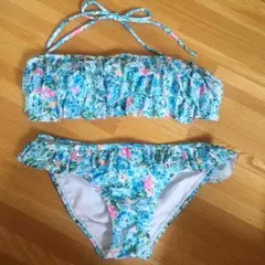 花柄バンドゥタイプ水着