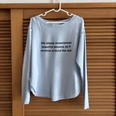 CIAOPANIC TYPY ライトブルー 長袖 Tシャツ メッセージプリント