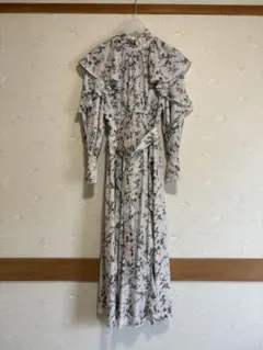 SNIDEL Sustainableプリーツチュールワンピース トワルドジュイ柄