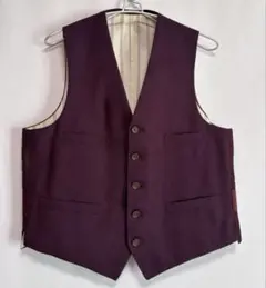 メンズ フォーマル ベスト ジレ 赤 えんじ ボルドー ワイン レッド