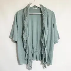 axes femme 半袖レース刺繍カーディガン　MINTGREEN　M サイズのサムネイル