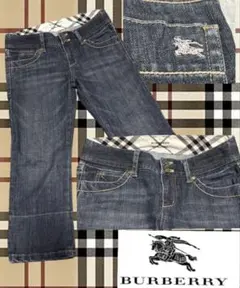 【美品】BURBERRY BLUE LABEL クロップドジーンズ