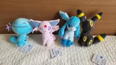 ポケモン　ほぺぴたぬいぐるみ　ウパー　エーフィ　グレイシア　ブラッキー
