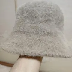 ベージュ ファーハット