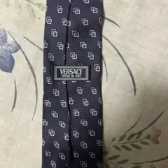 VERSACE ネイビー 幾何学模様 ネクタイ 値段交渉可能です！
