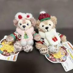 ディズニークリスマス　ダッフィー　シェリーメイ　ぬいぐるみストラップ