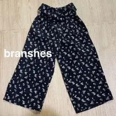 branshes ブランシェス 花柄 ワイドパンツ 長ズボン　ネイビー　100のサムネイル