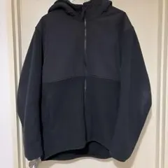 フード付きブラックフリースジャケット Lサイズ