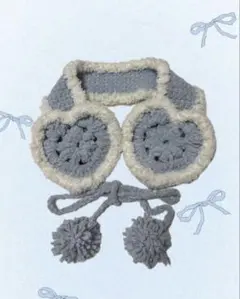 水色 ライトブルー ハート イヤーマフ ハンドメイド プリンセスモール