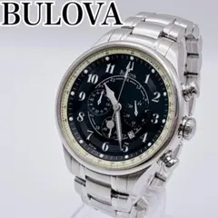 稼働品✨　希少 BULOVA アドベンチャー クロノグラフ 黒文字盤 極美品のサムネイル