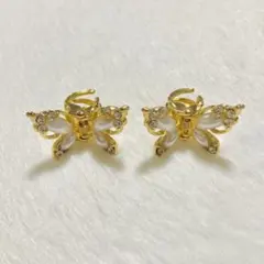 ヘアクリップ　蝶　バタフライ　ゴールド