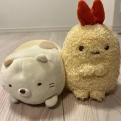 ぬいぐるみセット すみっコぐらし　ネコ＆エビフライのしっぽ