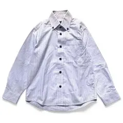 美品 ヒロミチナカノ 長袖シャツ 110 ストライプ ドレスシャツ 男の子 白青