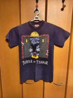 Disney　90s Tower Of Terror　Tシャツ　ネイビー　S