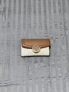 Michael Kors キーケース ベージュ/ホワイト