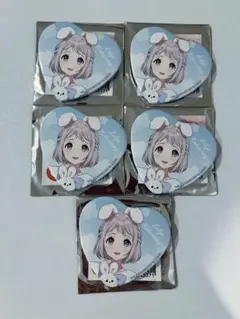 碧*上様 学園アイドルマスター 葛城 リーリヤ GIGO ハート缶バッジ 5点