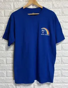 90s No Rain No Rainbows Tシャツ ブルー サイズＬ