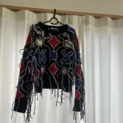666黒赤ネットモヘアセーターパンクゴシックヴィヴィアンマルコム