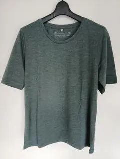 新品　セシール　シンプル　四分袖　Tシャツ　L モスグリーン　①のサムネイル