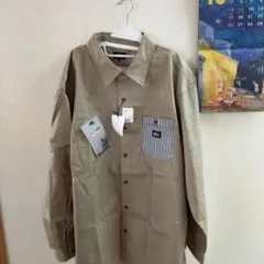 Dickies ワークシャツ ベージュ 4L