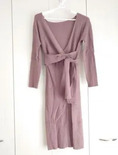 【最終値下げ】Vis ニットワンピース ラップワンピ風