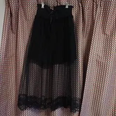 黒のレース付きチュールスカート地雷系 量産型