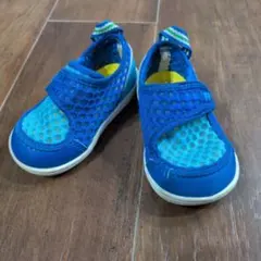 IFME ベビーサンダル 青 メッシュ　13.5cm