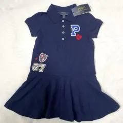 新品タグ付★ポロラルフローレン ポロシャツ ワンピース 半袖 3T 100cm
