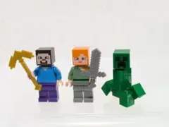 No.282　レゴ　マイクラ　ミニフィグ　クリーパー　スティーブ　アレックス