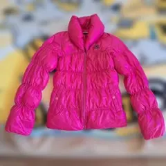 極美品!adidas.CLIMAPROOF.超軽量ダウンジャケット.蛍光ピンク