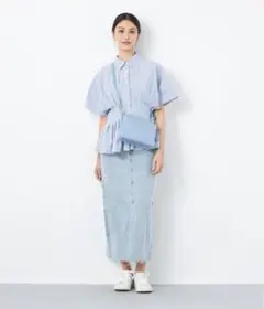 【新品・未使用】デニムタイトスカート ロングスカート ライトブルーのサムネイル