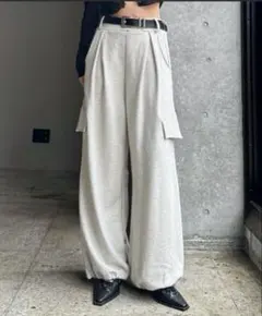 新品：DENIM LIKE CORSET WORK PANTS Ameri 白 - メルカリ