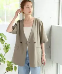 JOURNAL STANDARD アイアスストレッチハーフスリーブジャケット新品