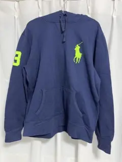 【古着】【美品】ポロラルフローレン ネイビーパーカー