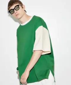 PUBLIC TOKYO マルチカラーリンガービッグTシャツ美品のサムネイル
