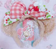 ハートフェルトストロベリーギフト カチューシャ＋ホルダーセット シェリーメイ　苺