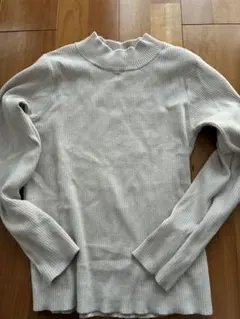 GLOBAL WORK メルティリブハイネックプルオーバー（パールベージュ/M）