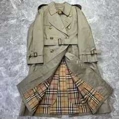 未使用級　バーバリー　トレンチコート　ベルト　ライナー　ノバチェック カーキ