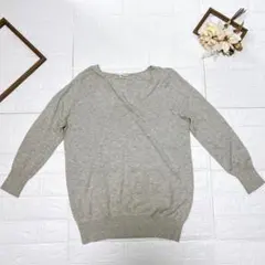 URBAN RESEARCH 長袖 ニット トップス F ライトグレー 薄手