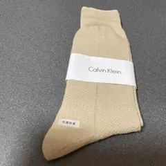 43☆Calvin Klein 抗菌防臭ソックス 25-27cm ベージュ