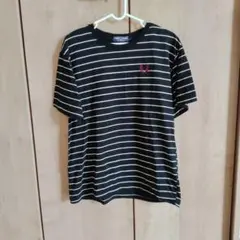 FRED PERRY ボーダーTシャツ ブラック Lサイズのサムネイル