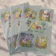 ポケットモンスター A4クリアファイル 3枚セット ホゲータ クワッス ニャオハ