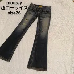 moussy ローライズ フレア クラッシュデニム ダメージ加工 Y2K - メルカリ