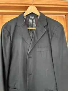 バーバリーブラックレーベル テーラードジャケット Lサイズ チェック ブラック