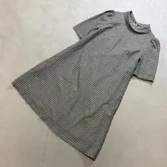 【美品】チェック柄 半袖 ワンピース