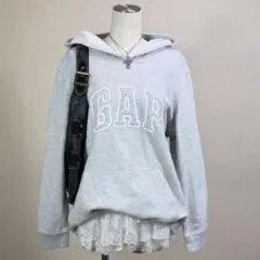 GAP 裏起毛 パーカー y2k 平成ギャル グレー XL