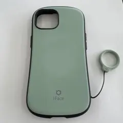 iFace iPhone15 リング付き　中古カバーミントグリーン