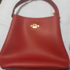 COACH レザーショルダーバッグ レッド